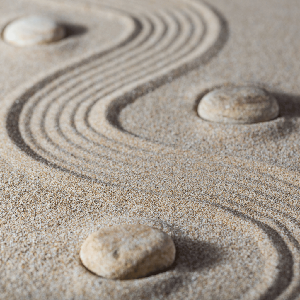 Sand art of pathway photo for holistic functional medicine